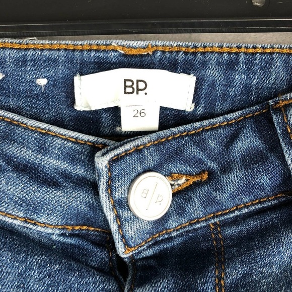 BP. 5-Pocket Distressed Mid-Rise Skinny Jeans Size 26 - Picture 3 of 7